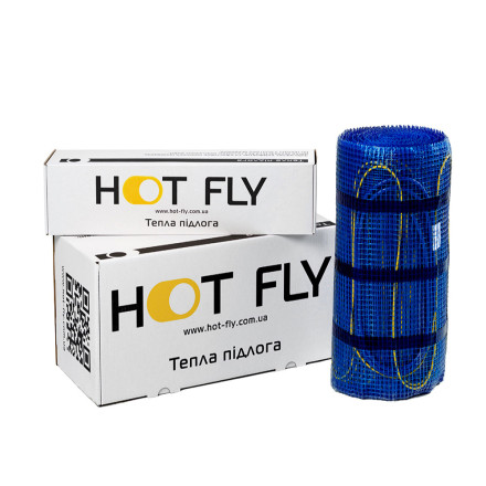 Нагревательный мат двухжильный HOT FLY HFM 1.00, 1 м. кв.