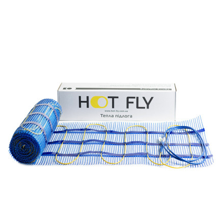 Нагревательный мат двухжильный HOT FLY HFM 1.00, 1 м. кв.